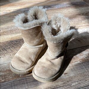 UGG Tan Mid-Calf Boots with Plush Lining